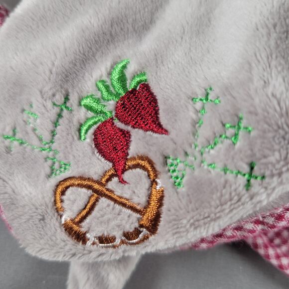 Nyani Wildfang Deer Lovey Security Blanket Red Check 10” x 10” Germany - Picture 4 of 10